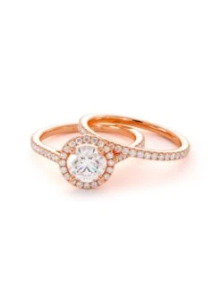 Duo Fidji(Duo Fidji) -MAISON ISOR Boutique Maison Isor Duos Solitaire Alliance Sara Or Rose Redimens