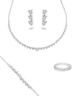 Parure Lily(Parure Lily) -MAISON ISOR Boutique Maison Isor Lily Or Blanc Redimensionne